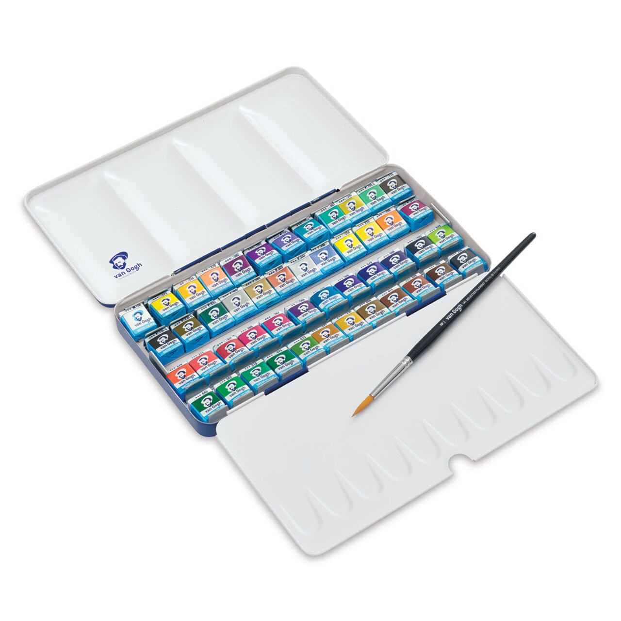 Van Gogh Watercolors Set - Set of 48 Metal Tin, Assorted Colors